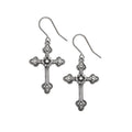 Gothic Devotion Cross Earrings